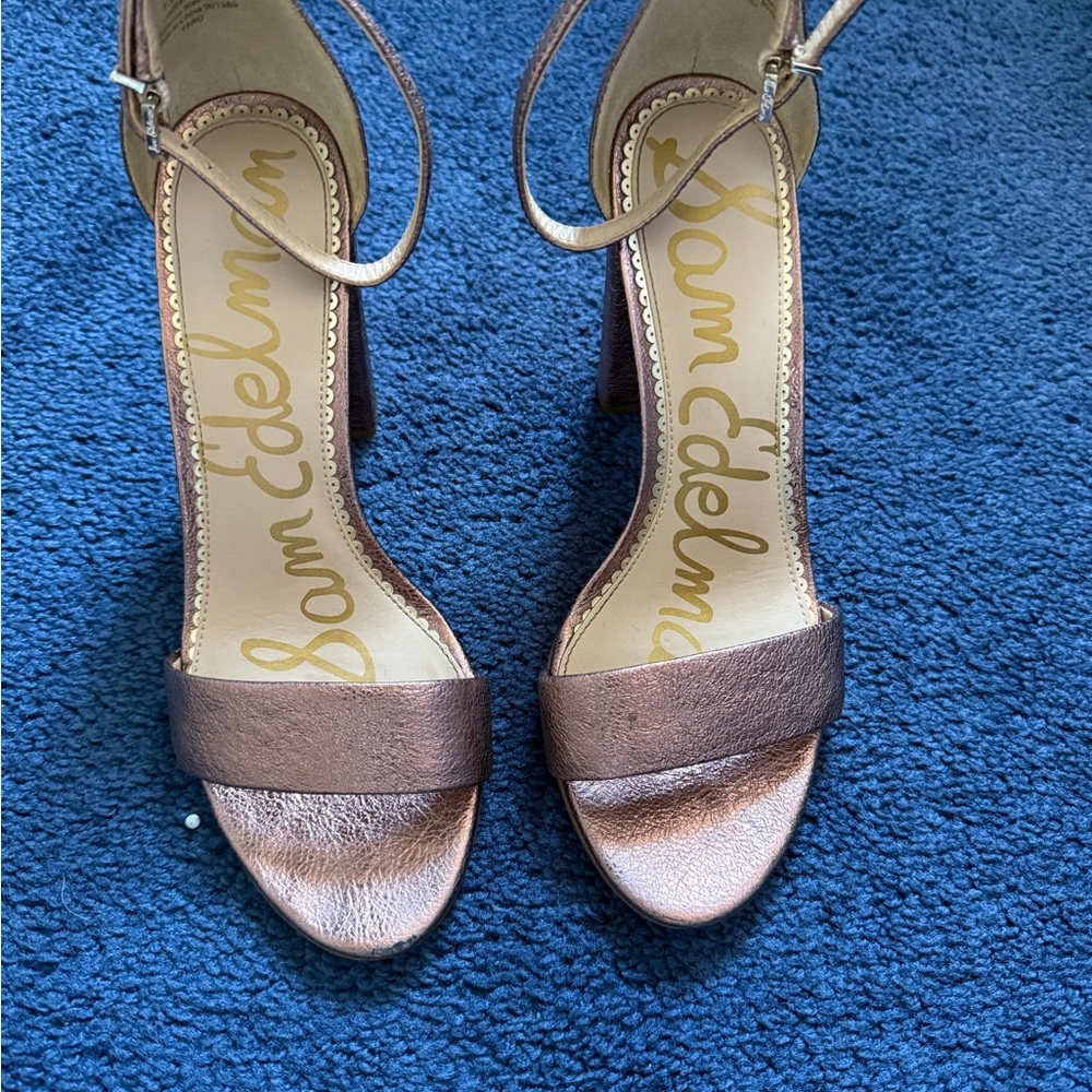 Sam Edelman Women's Bronze Strappy Heels